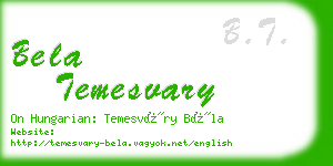 bela temesvary business card